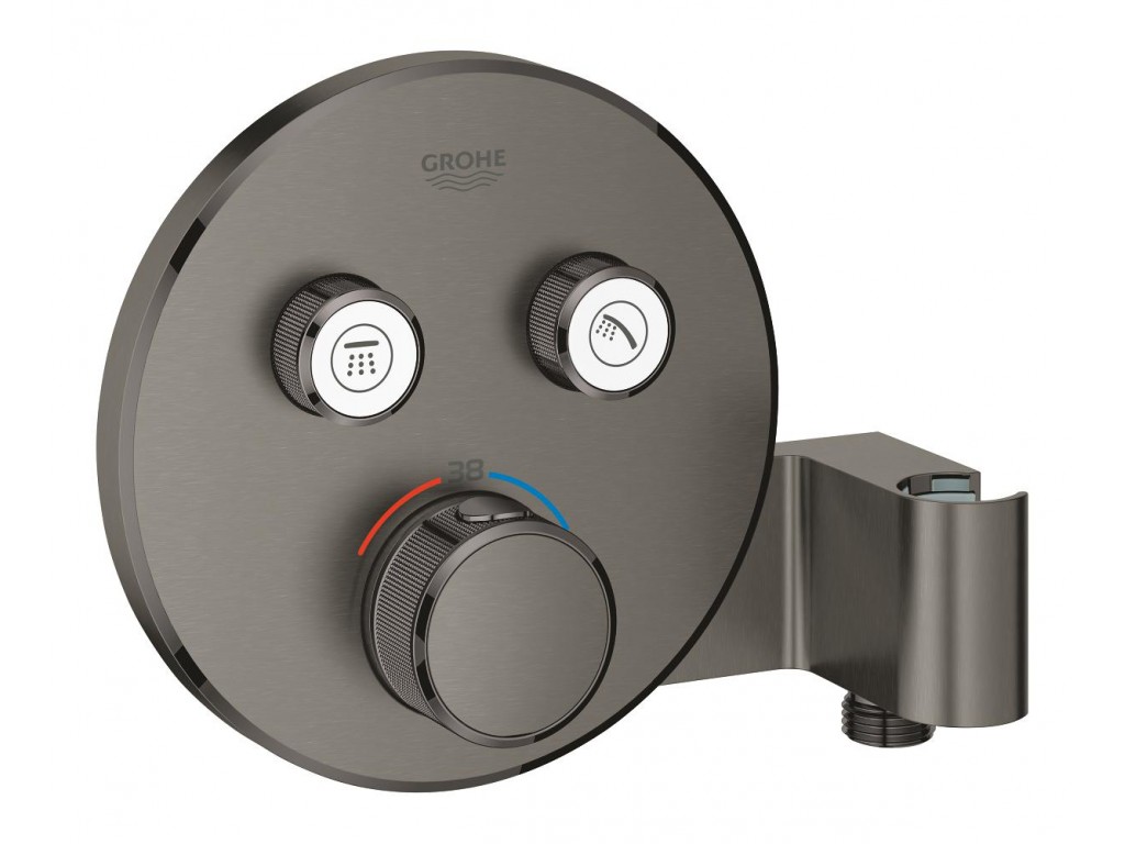 Grohtherm SmartControl cüt ventilli akış kontrollu, divar ici termostatik 
duş qarışdırıcısı, entegre duş kolu ile